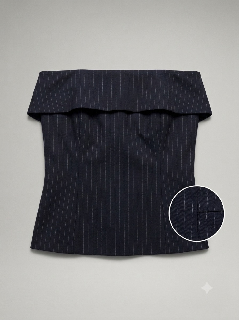 NWT - Aritzia Element Tube Top - Stn Stripe Dark Night Navy & Cool Grey - Size 8